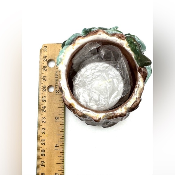 New Ceramic 3D Strawberry on Tree ATD Votive Candle 3” Cottagecore - Picture 6 of 8